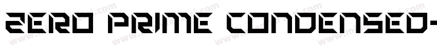 Zero Prime Condensed字体转换